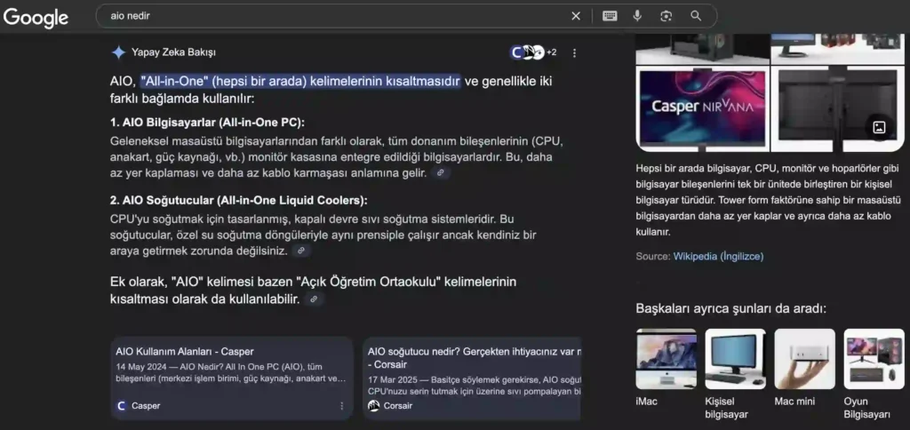 aio nedir
yapay zeka bakışı